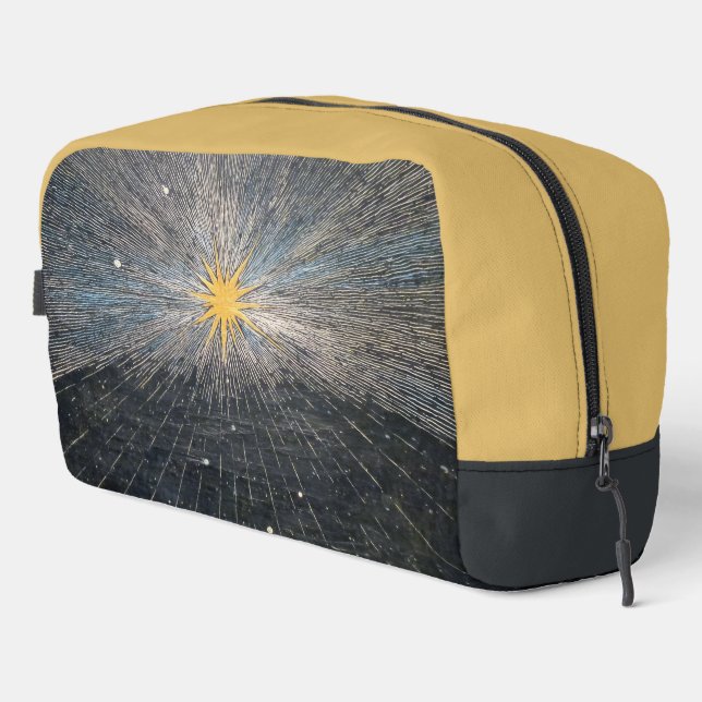 Abstract Yellow Starburst Mystic Celestial Cosmic Dopp Kit (Right Corner)