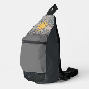 Abstract Yellow Starburst Mystic Celestial Cosmic Sling Bag