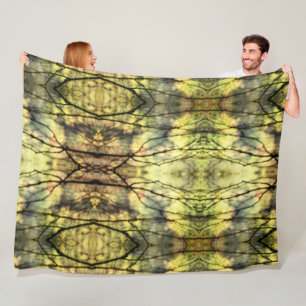 Abstract Yellow Trees Fleece Blanket
