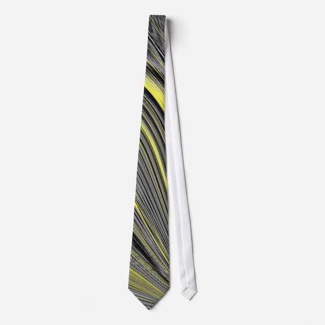 Abstract Yellow Warp Tie (Front)