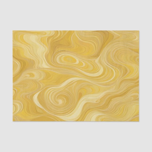 Abstract Yellow Waves  Tissue Paper (Front)