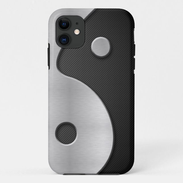 Abstract Yin Yang Carbon and Metal 4G Case (Back)
