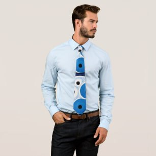 Abstract Ying Yang: Modernist Blue & White  Tie