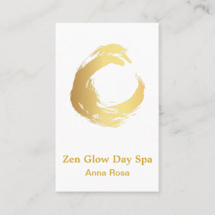 *~* Abstract Yoga Gold Brush Reiki Zen Meditation Business Card