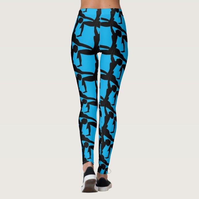 Abstract Yoga Lady Leggings (Back)