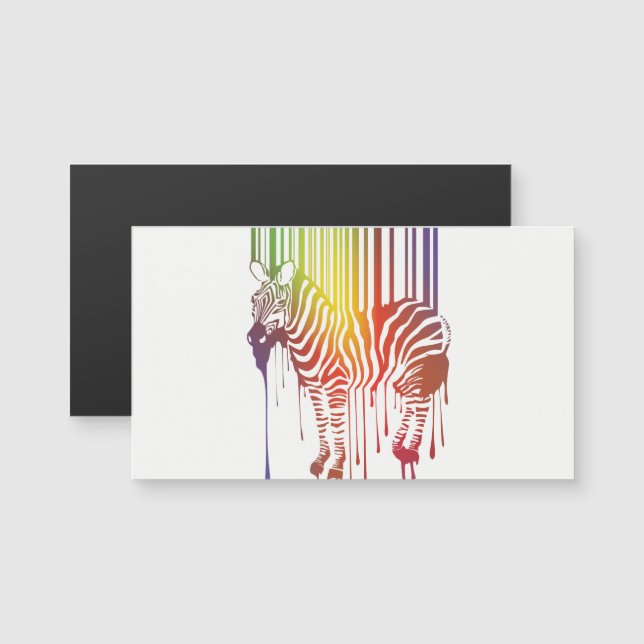 Abstract Zebra Magnetic Business Cards (Front/Back)