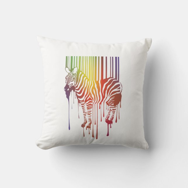 abstract zebra pillow (Front)