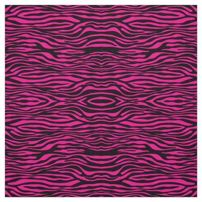 Abstract Zebra Pink and Black Fabric (Swatch)