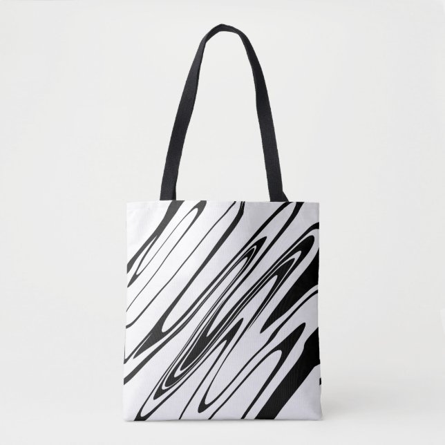 Abstract Zebra Print Tote Bag (Front)
