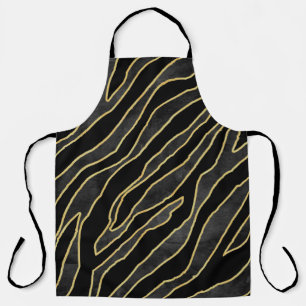 Abstract zebra striped. Animal print illustration  Apron