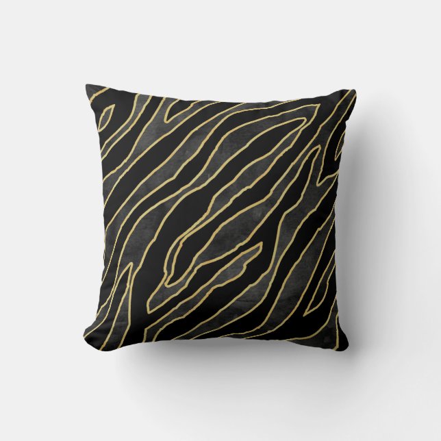 Abstract zebra striped. Animal print illustration  Cushion (Front)