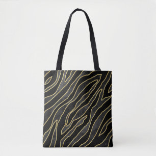 Abstract zebra striped. Animal print illustration Tote Bag