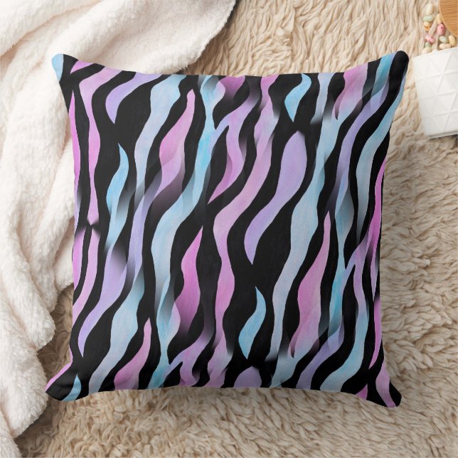 Abstract Zebra Stripes Pillow (Blanket)