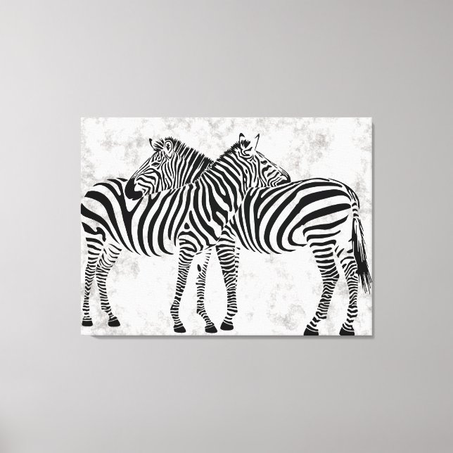 Abstract  Zebras Canvas Print (Front)