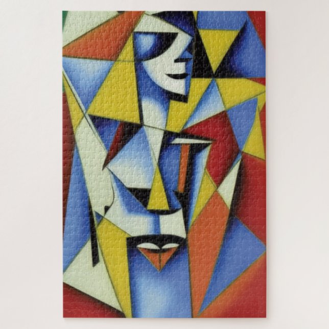 Abstract Zen Cubist Jigsaw Puzzle (Vertical)