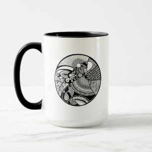Abstract Zendala On Circle Mug