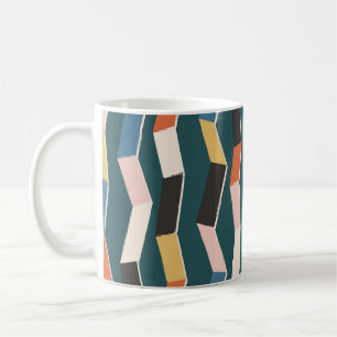 Abstract zig zag seamless pattern,hand painted irr coffee mug