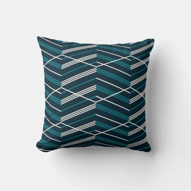 Abstract zigzag: elegant vintage geometric. cushion (Front)