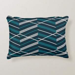 Abstract zigzag: elegant vintage geometric. decorative cushion