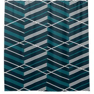 Abstract zigzag: elegant vintage geometric. shower curtain