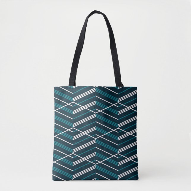 Abstract zigzag: elegant vintage geometric. tote bag (Front)
