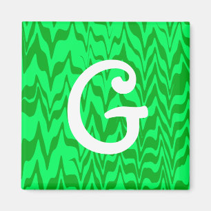 Abstract ZigZag Swirl Magnet