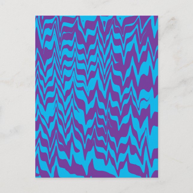 Abstract ZigZag Swirl Postcard (Front)