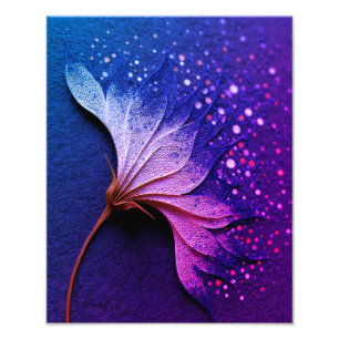 Abstract Zoom Floral Design Photo Print
