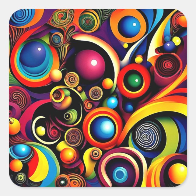 Abstracta Psychedelica 1 Square Sticker (Front)
