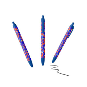 Abstracted Blue Ink Pen