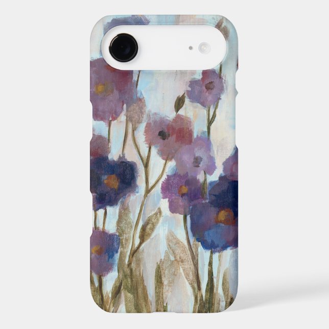 Abstracted Florals In Purple Case-Mate iPhone Case (Back)