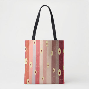 Abstracted patterned tote bag