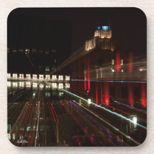 abstracted photograph, building coaster