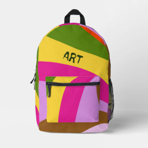 Abstracted Printed Backpack