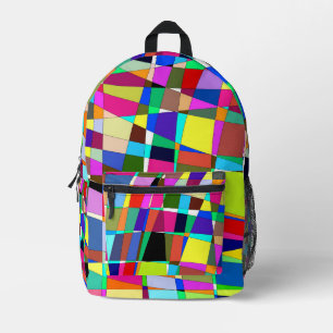 Abstracted Printed Backpack