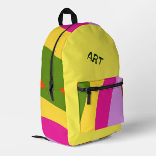 Abstracted Printed Backpack