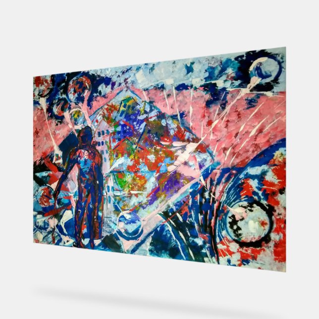 abstraction, abstractionism, space, aliens acrylic sign (Angle)