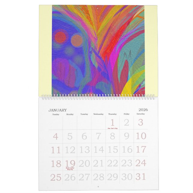 ABSTRACTION Art calendar (Jan 2026)