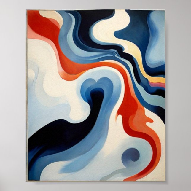 Abstraction Blue by Georgia O'Keeffe Poster (Front)