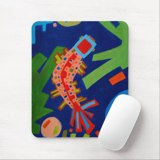 abstraction, fish, carp, cubism, mouse pad