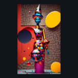 Abstraction of the Astro-Witch Poster<br><div class="desc">Abstraction of the Astro-Witch.  2025,  Ken Gauge.  Digital art: pop surrealism.</div>