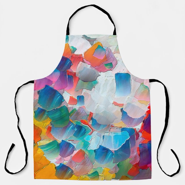 Abstraction oil painting. Creative design backgrou Apron (Front)