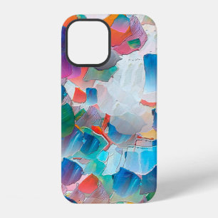Abstraction oil painting. Creative design backgrou iPhone 12 Case
