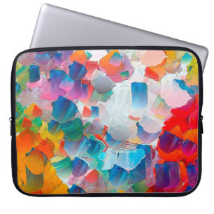 Abstraction oil painting. Creative design backgrou Laptop Sleeve