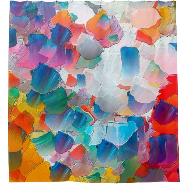 Abstraction oil painting. Creative design backgrou Shower Curtain (Front)