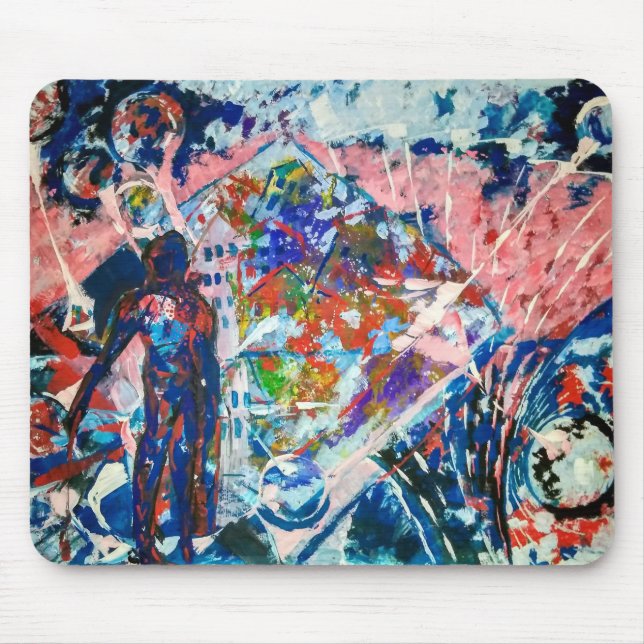 abstraction, space, universe, aliens mouse pad (Front)
