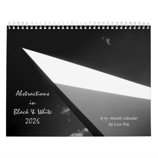 'Abstractions in Black & White' 2026 Calendar (Cover)