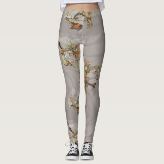Abstractive flowers leggings