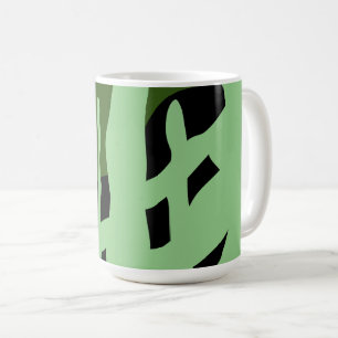Abstractrana Bold Green and Black Coffee Mug