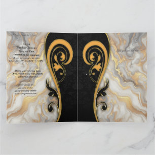 Abstracts Gold on Black & Mixed Marble Textures Card